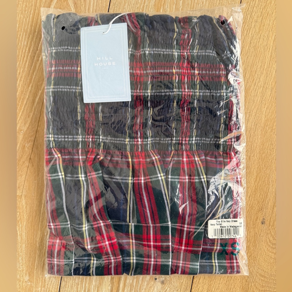 NWT Hill House The Ellie Nap Dress Navy Tartan | Sz XS - Picture 2 of 3